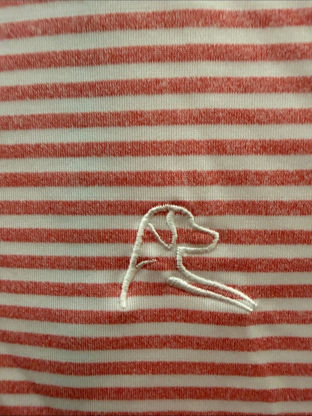 Rhoback Pink & White Striped Performance Polo - Picture 4 of 5